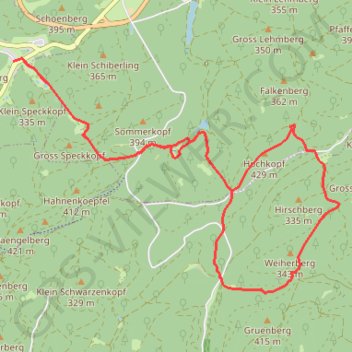 Dans le massif du Hochkopf GPS track, route, trail