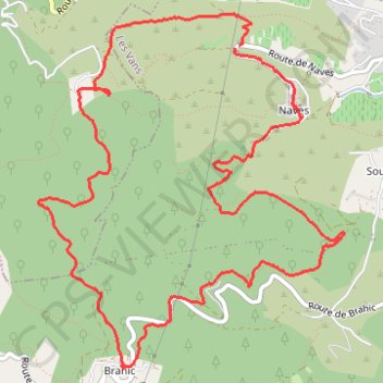 Naves-Brahic, Ardèche GPS track, route, trail