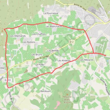 Entre Saint-Saturnin-lès-Apt et Roussillon GPS track, route, trail