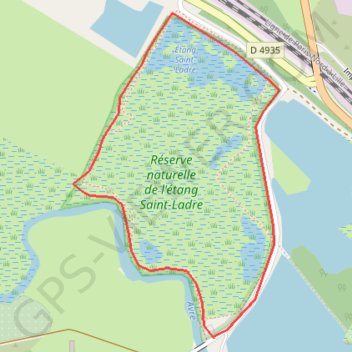 La réserve naturelle de l'étang Saint-Ladre - Boves GPS track, route, trail