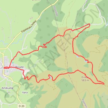 Ainhoa - L'Erebi GPS track, route, trail