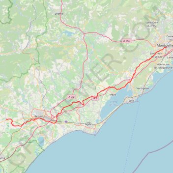 D1. Montpellier-Capestang_1 GPS track, route, trail