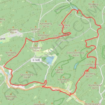 Balade autour du château de Falkenstein GPS track, route, trail