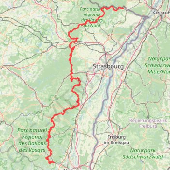 Traversée du massif Vosgien - 1119 - UtagawaVTT.com GPS track, route, trail