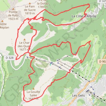 Tour du Chery depuis la Côte d'Arbroz GPS track, route, trail