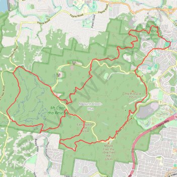 Mount Coot-Tha trails GPS track, route, trail