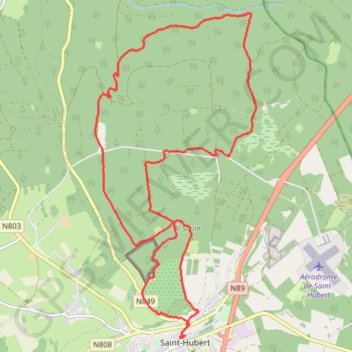 Saint Hubert - Forêt du roi Albert GPS track, route, trail