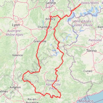 Jour 1 GPS track, route, trail