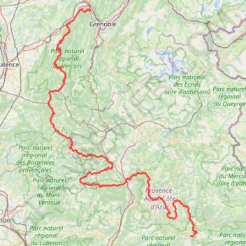 Grenoble castellane GPS track, route, trail