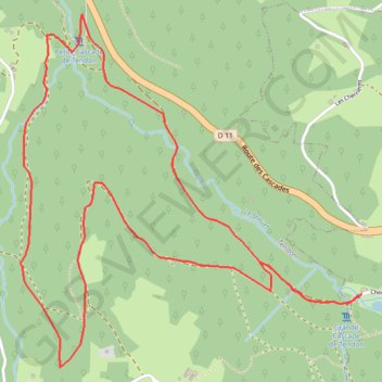 Cascades de Tendon GPS track, route, trail