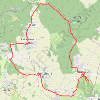 Lainville-en-Vexin - Autour de la Bernon GPS track, route, trail