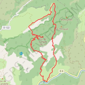 Les Rocs Trinquat, Pioch, de la Jarre et de la Vigne GPS track, route, trail