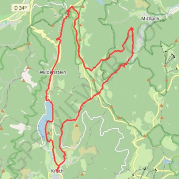 Fond de vallée de Thann : Schaffert Mittlach GPS track, route, trail