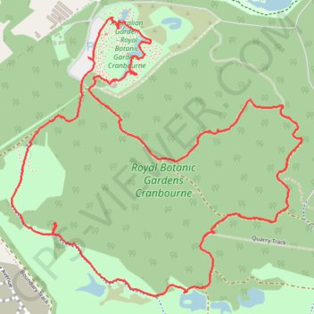 Royal Botanic Gardens Cranbourne Loop GPS track, route, trail