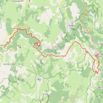 TCM1_St-Chély-Florac_41km GPS track, route, trail