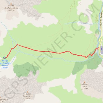 Refuge Aiguilles d'Arves GPS track, route, trail