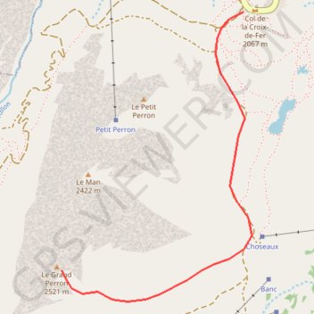 Grand Perron GPS track, route, trail