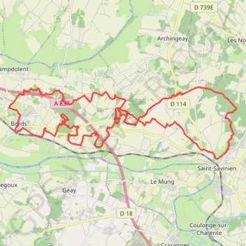 Bords 40 kms GPS track, route, trail