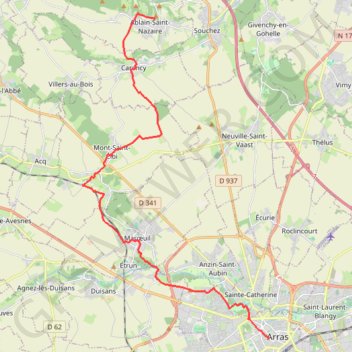 Vff10-da-ablain-saint-nazaire-arras GPS track, route, trail