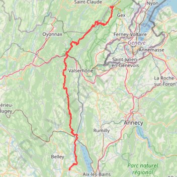 GR9 de Mijoux (Ain) à Yenne (Savoie) GPS track, route, trail