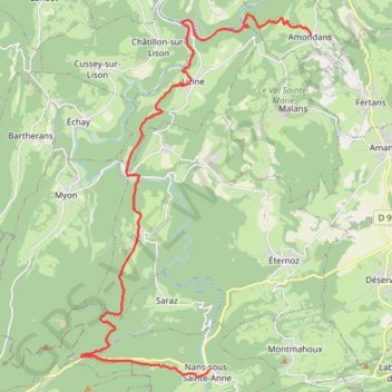 GRP Loue-Lison - Etape 4 GPS track, route, trail