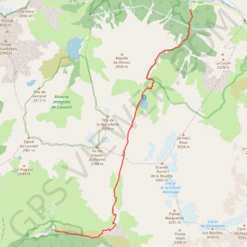 De Valsenestre à Bourg-d'Arud par le lac de la Muzelle GPS track, route, trail
