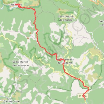 Cassagnas - Saint-Etienne-Vallée-Française (Le Lébou) GPS track, route, trail