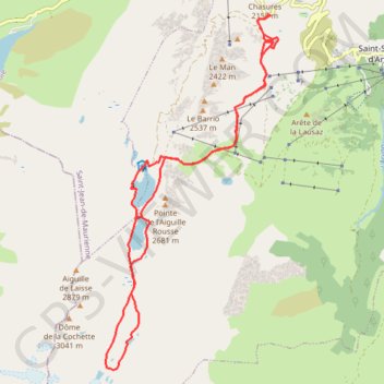 Randonnée glacier de saint sorlin GPS track, route, trail