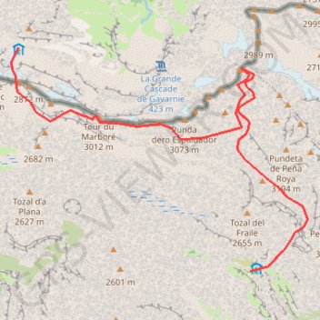 Pic du Marboré GPS track, route, trail