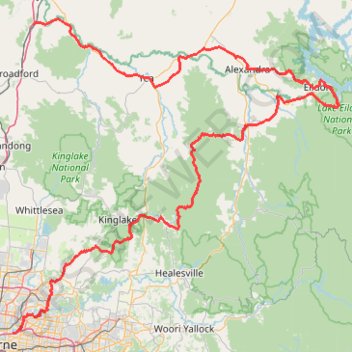Tallarook - Eildon - Hurstbridge GPS track, route, trail