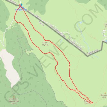 ESKANDA - SAIARRE depuis le Col d'Organbidé (Iropilé) GPS track, route, trail