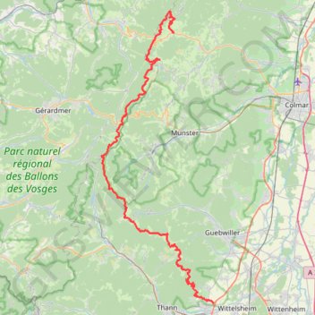 Route des crêtes GPS track, route, trail