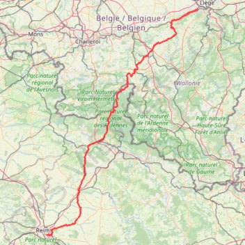 Flémalle-Reims GPS track, route, trail