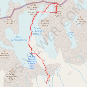 Grandes Jorasses - Pointe Walker GPS track, route, trail
