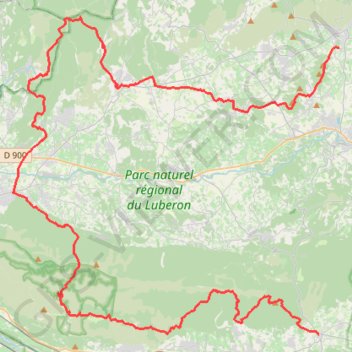 GR97 Randonnée de Lourmarin à Saint-Saturnin-lès-Apt (Vaucluse) GPS track, route, trail