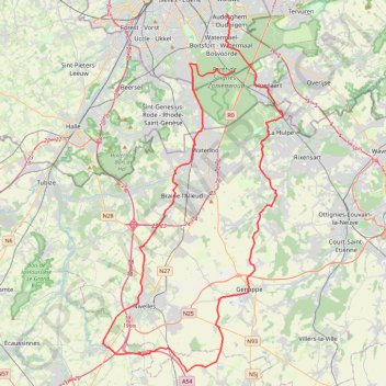 Nivelles GPS track, route, trail