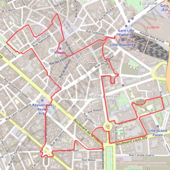 Les Beffrois de Lille GPS track, route, trail
