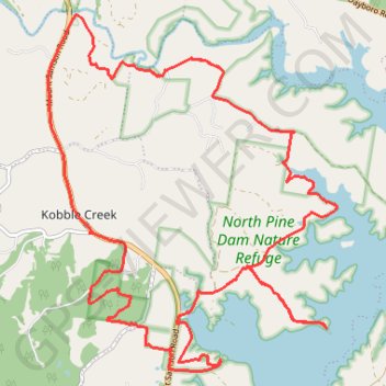 Kobble Creek - North Pine Dam GPS track, route, trail