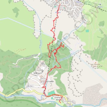 Le bourg d'Arud aux deux alpes GPS track, route, trail