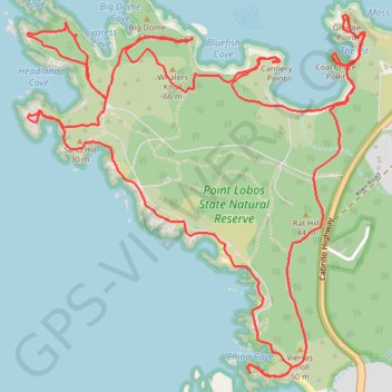 Point Lobos Loop GPS track, route, trail