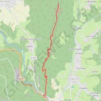 Montagne du Lachat GPS track, route, trail