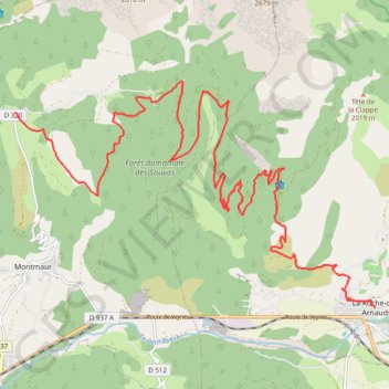 La Montagne - La Roche des Arnauds (Grande Traversée des Préalpes) GPS track, route, trail