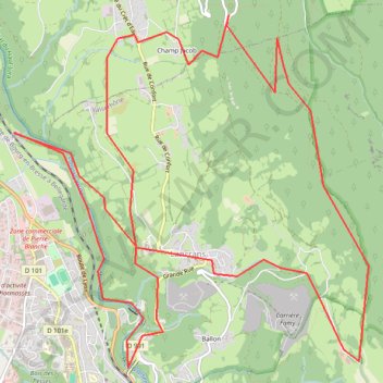 Valserine GPS track, route, trail