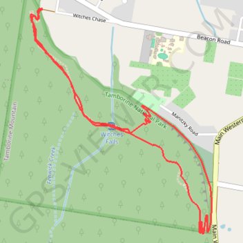 Witches Chase Track - Witches Falls Circuit GPS track, route, trail