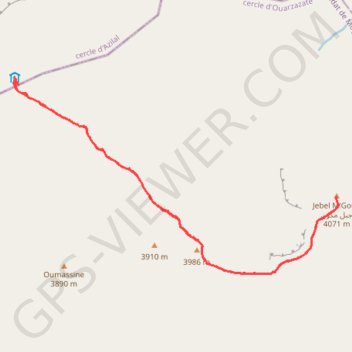 Jebel M'Goun GPS track, route, trail