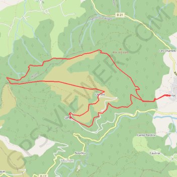 Foix Darnac Boucle GPS track, route, trail