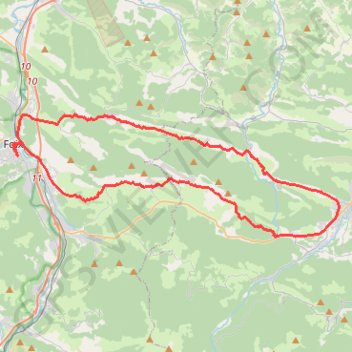 De Foix à Lavelanet par Roquefixade GPS track, route, trail