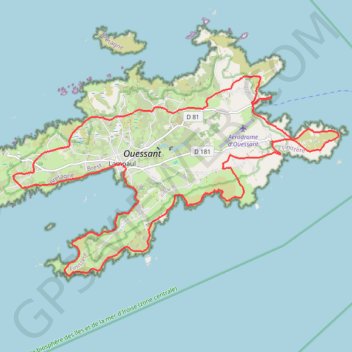 Île d'Ouessant GPS track, route, trail