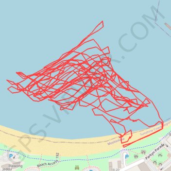 Afternoon Surfing GPS track, route, trail