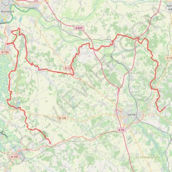 GR360 De La Chapelle-des-Pots à Saint-Romain-de-Benet (Charente-Maritime) GPS track, route, trail